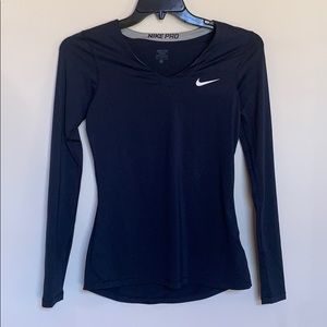 Nike Pro Long Sleeve V-Neck Shirt